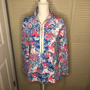 LILLY PULITZER long-sleeve skipper pullover size small